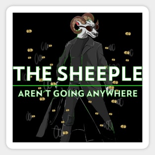 Sheeple arent Going Anywhere Black Sheep Sticker